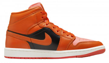 Nike Air Jordan 1 Mid Orange Black (W)