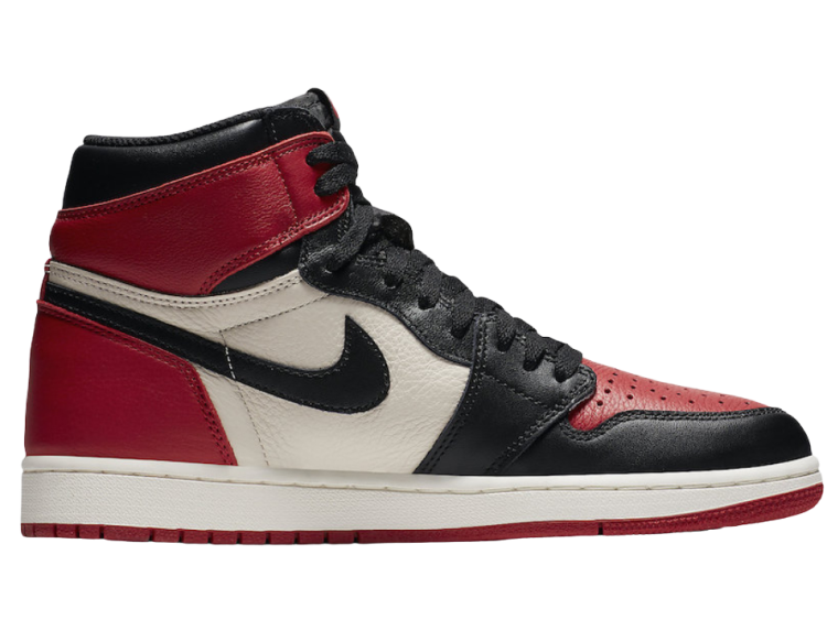 nike air jordan 1 retro high bred toe