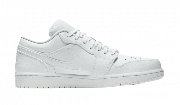Nike Air Jordan 1 Low Triple White Tumbled Leather