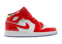 Nike Air Jordan 1 Mid Barcelona Sweater Red Patent (GS)