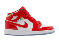 Nike Air Jordan 1 Mid Barcelona Sweater Red Patent (GS)