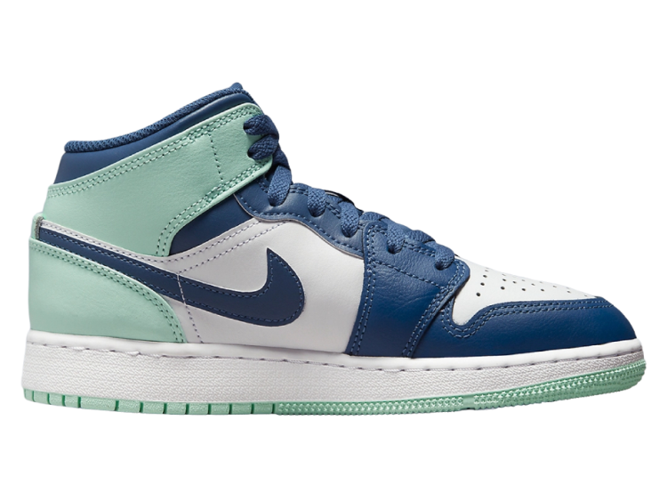 nike air jordan 1 mid blue mint (gs)