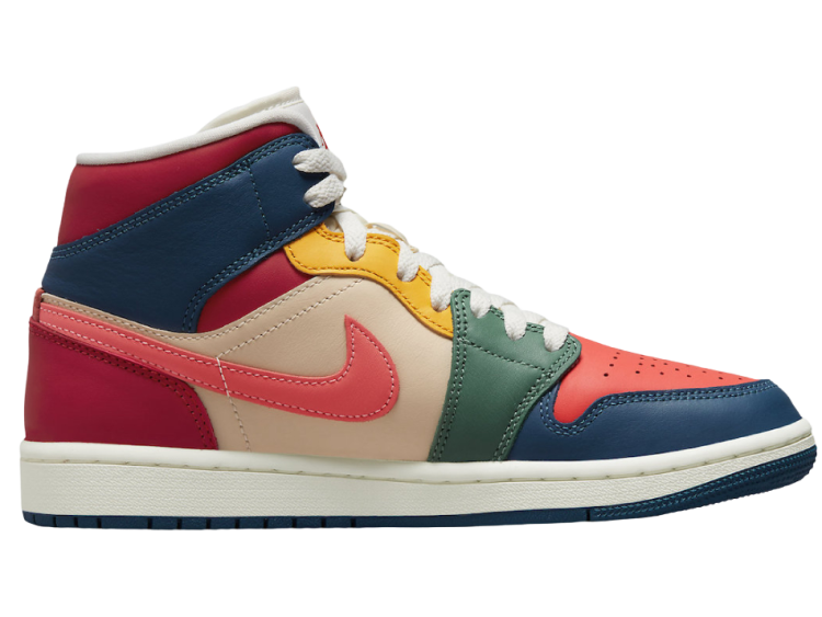 nike air jordan 1 mid multi color (2022) (w)