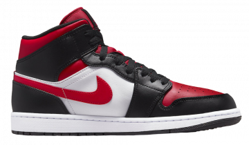 Nike Air Jordan 1 Mid White Black Red (2022)
