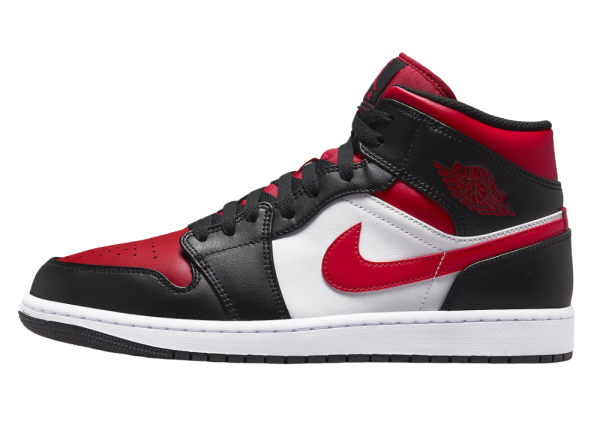 Nike Air Jordan 1 Mid White Black Red (2022)
