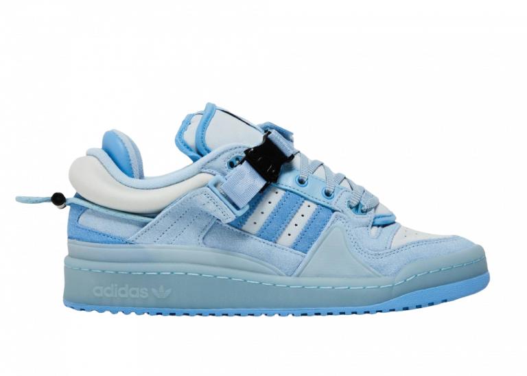 adidas forum buckle low bad bunny blue tint