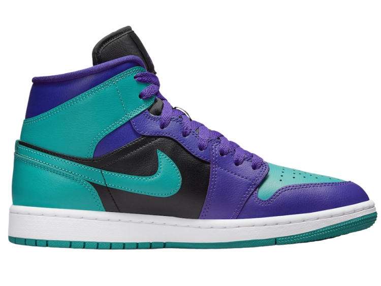 nike air jordan 1 mid black grape (w)