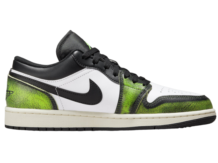 nike air jordan 1 low wear away electric green