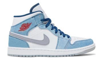 Nike Air Jordan 1 Mid French Blue Fire Red
