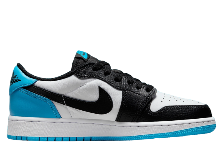 nike air jordan 1 retro low og black dark powder blue (gs)