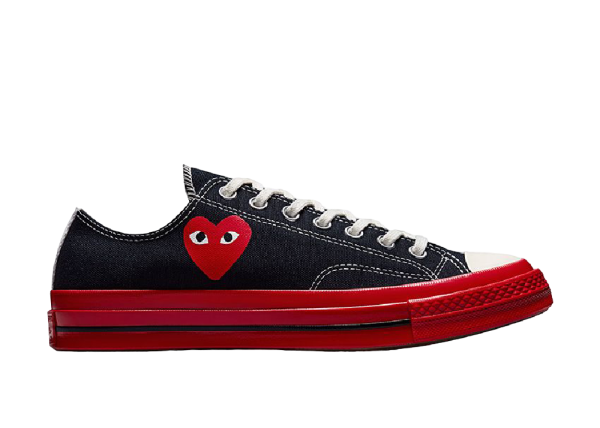 converse chuck taylor all star 70 ox comme des garcons play black red