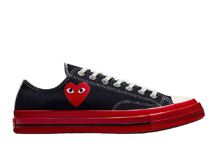 converse chuck taylor all star 70 ox comme des garcons play black red