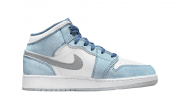 Nike Air Jordan 1 Mid SE French Blue Light Steel (GS)