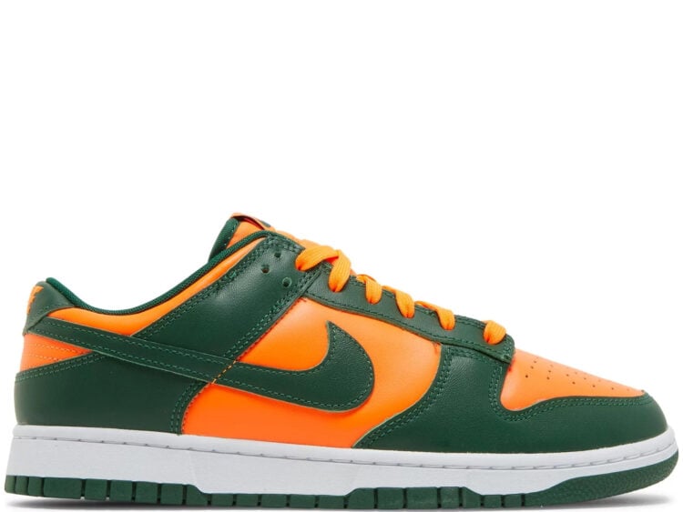 nike dunk low retro miami hurricanes