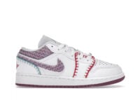 Nike Air Jordan 1 Low White Light Bordeuax (GS)