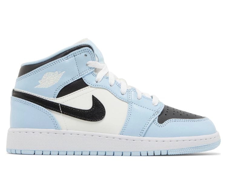 nike air jordan 1 mid ice blue (gs)