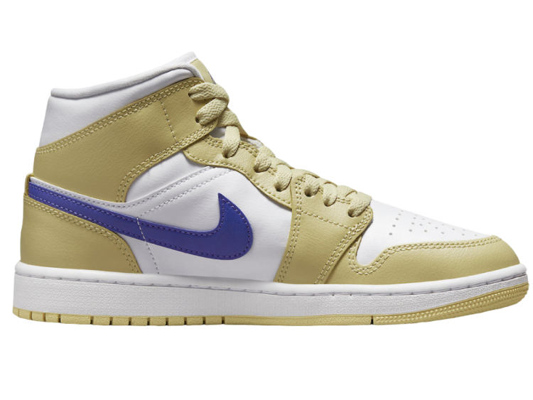 nike air jordan 1 mid lemon wash lapis (w)