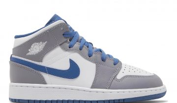 Nike Air Jordan 1 Mid True Blue Cement (GS)