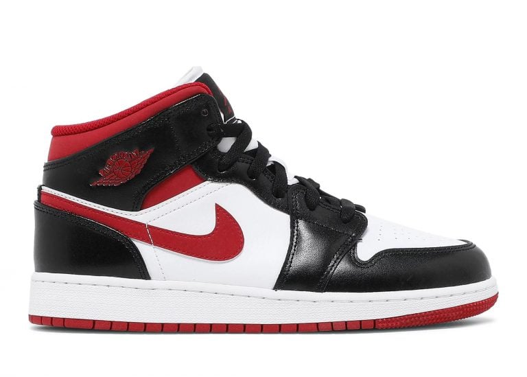 nike air jordan 1 mid metallic red (gs)