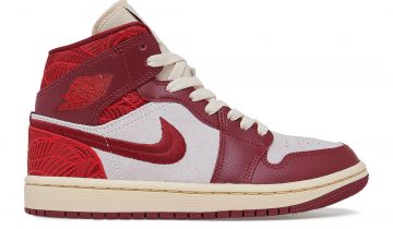 Nike Air Jordan 1 Mid SE Tiki Leaf Team Red (W)