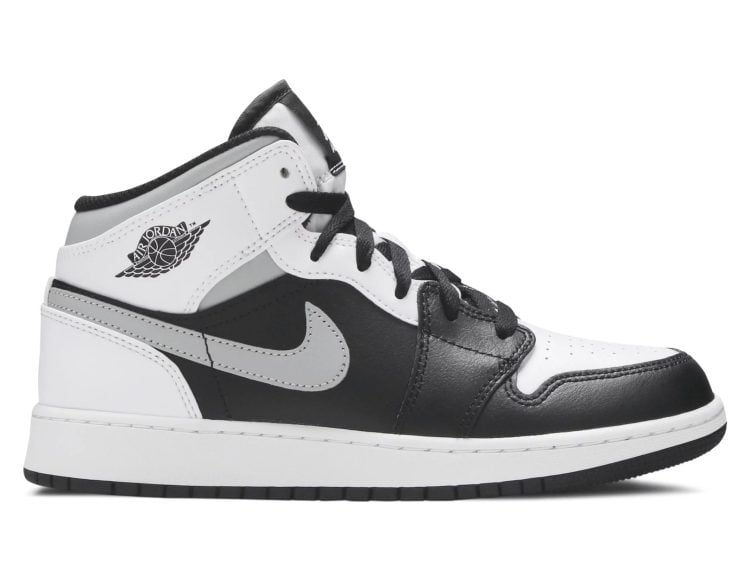 nike air jordan 1 mid white shadow (gs)