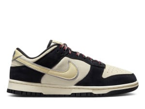nike dunk low lx black suede team gold (w)