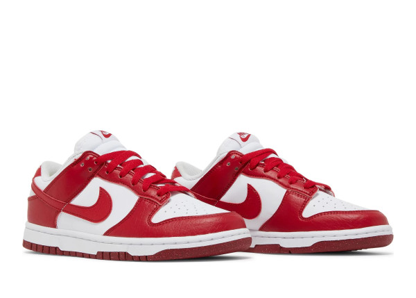 nike dunk low next nature white gym red (w)5