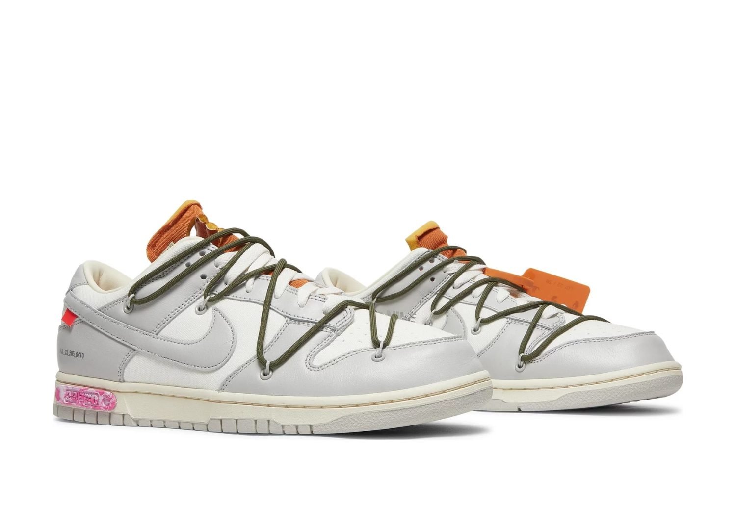 nike dunk low off white lot 22