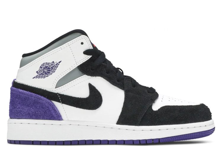 nike air jordan 1 mid se purple (gs)