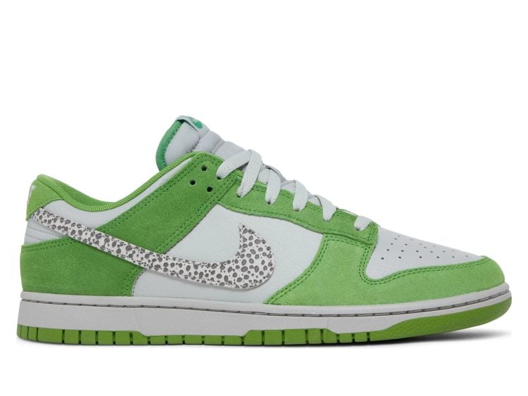 nike dunk low as safari swoosh chlorophyll