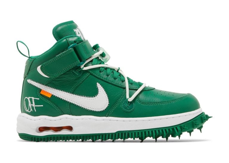 nike air force 1 mid off white pine green