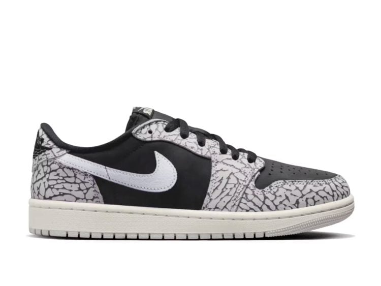 nike air jordan 1 retro low og black cement (w)