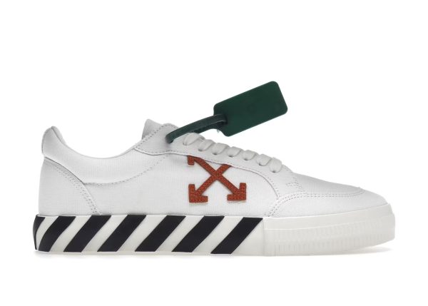 off white vulc low canvas white red arrow black
