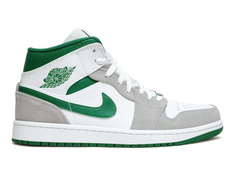 nike air jordan 1 mid se grey green