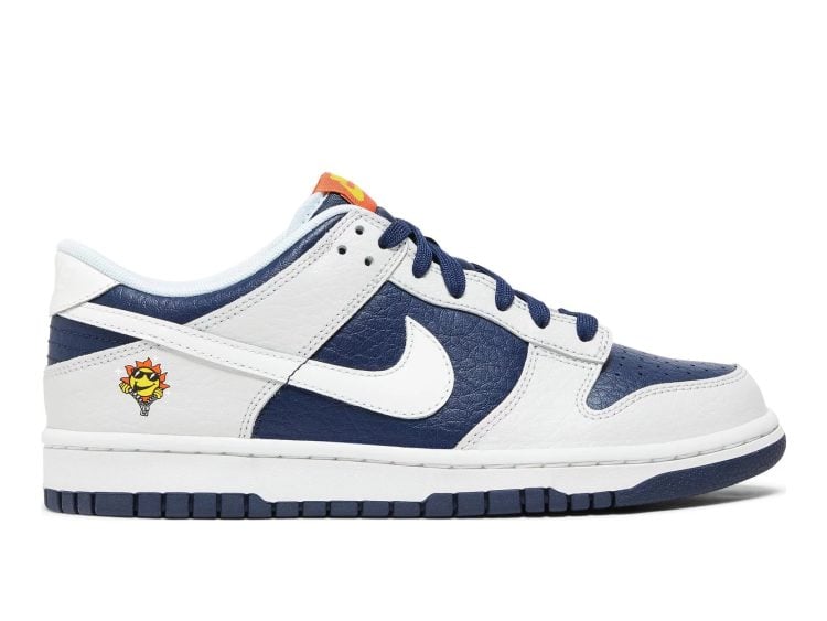 nike dunk low uv reactive photon dust midnight navy (gs)