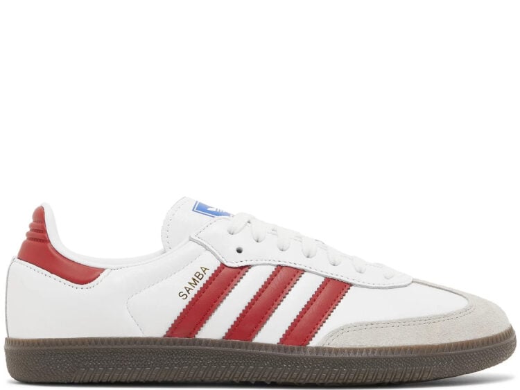 adidas samba og white better scarlet