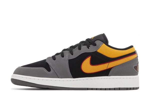 nike air jordan 1 low se light graphite vivid orange (gs)2