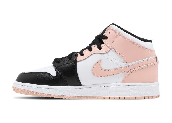 nike air jordan 1 mid crimson tint toe (gs)2