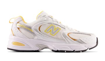 New Balance 530 White Vibrant Apricot Silver Metallic