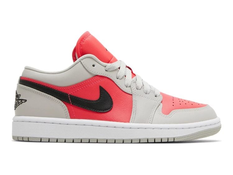 nike air jordan 1 retro low light iron ore siren red (w)