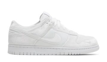 Nike Dunk Low Dover Street Market Triple White Velvet
