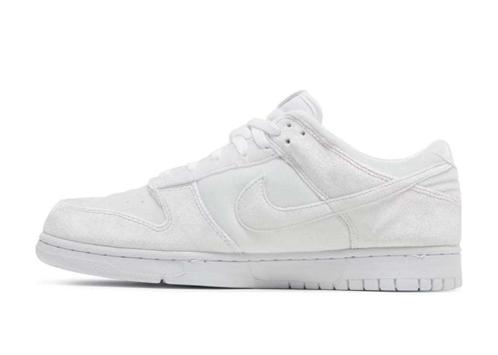 Nike Dunk Low Dover Street Market Triple White Velvet - DH2686-100