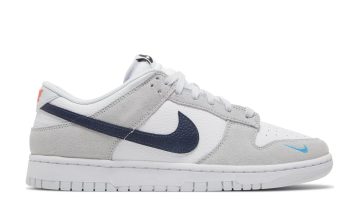 Nike Dunk Low White Grey Navy Aqua Mini Swoosh