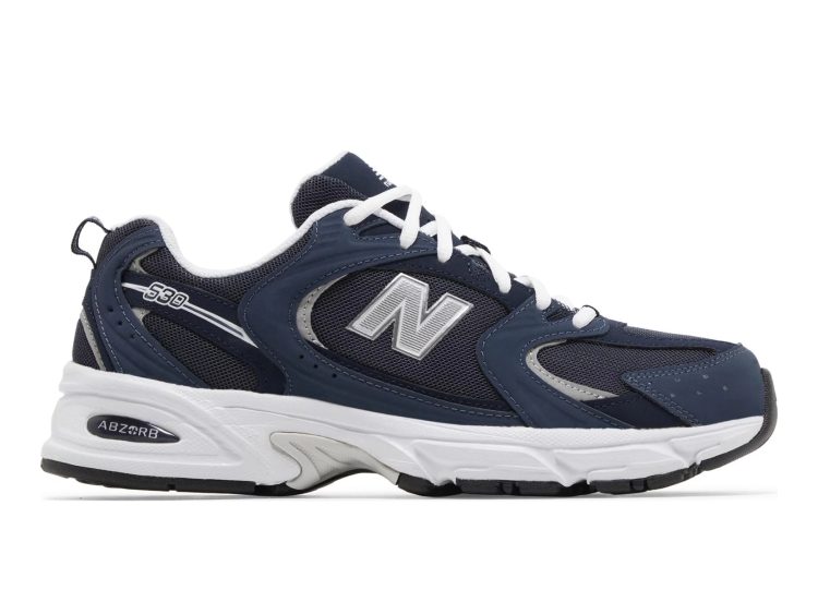 new balance 530 navy silver