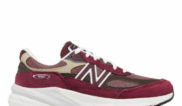 New Balance 990v6 MiUSA Teddy Santis Burgundy Tan