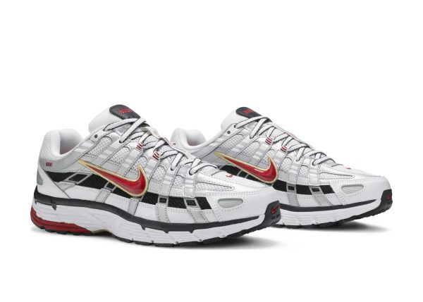 nike p 6000 white gold red (w)5
