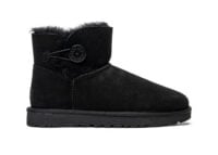 ugg mini bailey button ii black (w)