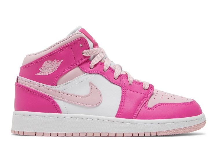 nike air jordan 1 mid fierce pink (gs)