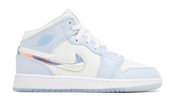 Nike Air Jordan 1 Mid SE Glitter Swoosh (GS)