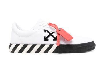 OFF-White Vulcanized Low Canvas White Black Ice